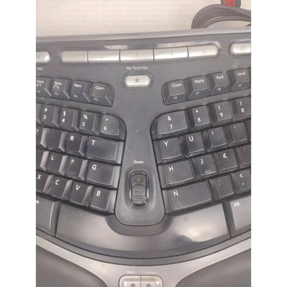 Microsoft Natural Ergonomic Computer Keyboard 4000 Black and Silver V 1.0 Tested